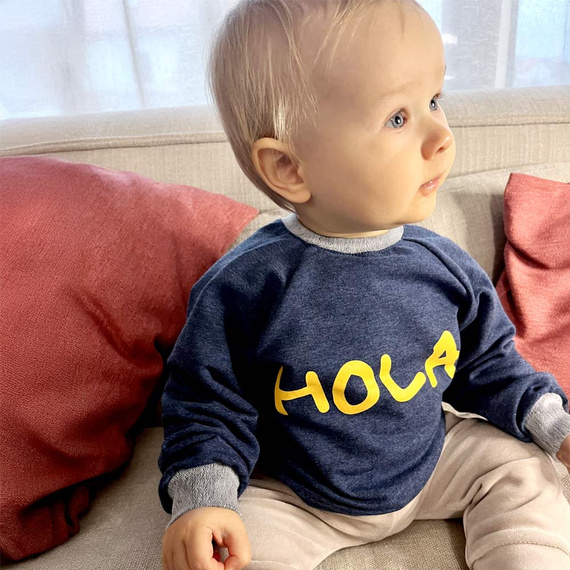 Hanorac Hello World Eevi - bleumarin