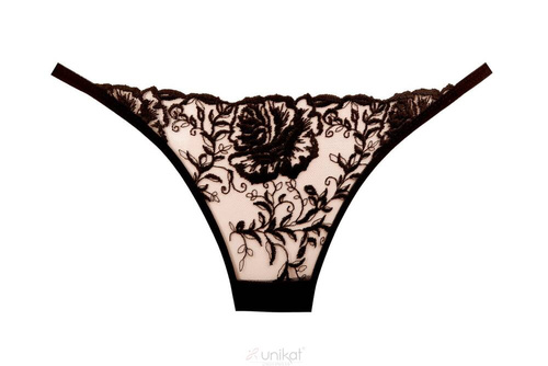 Tanga de dama Saksia Unikat negru-bej