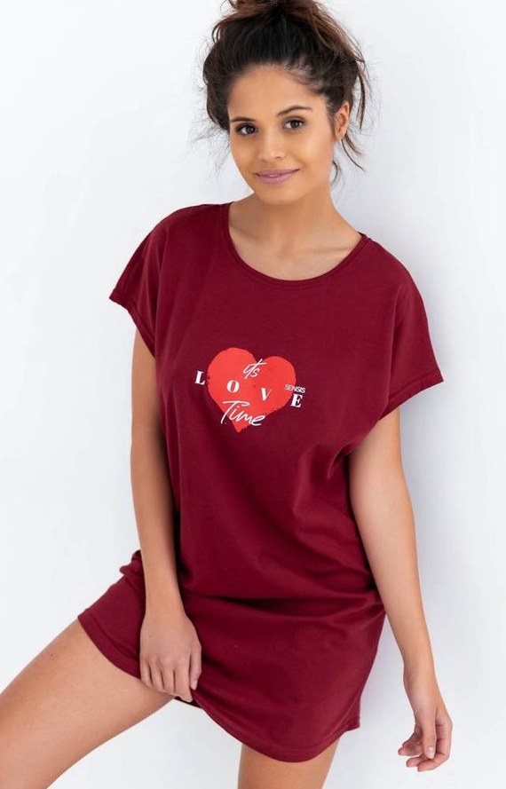 Cămașă de noapte Sensis Love Time - maro