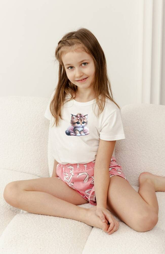 3381, 3382 Nelly Pijamale fete Taro crem