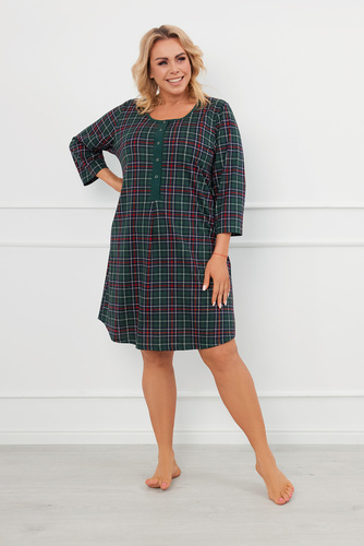 Cămașă de noapte Foggia descheiată Modă italiană - print