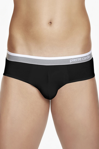 PCU 402 Pierre Cardin negru – slip bărbătesc clasic din bumbac, confortabil pentru fiecare zi