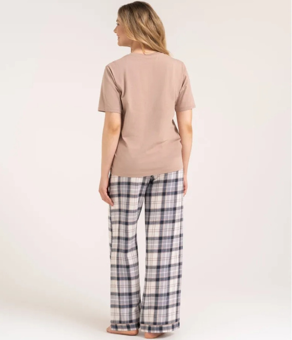 Pijamale damă Moraj PDD4300-023 verde bumbac pantaloni lungi print