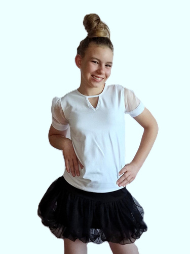 Bluză pentru copii Sonia Bambarillo - albă, bumbac, elegantă și confortabilă