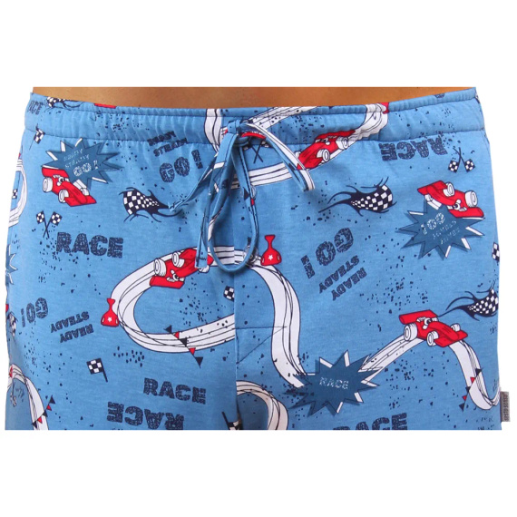 2660/10 Pijamale și pantaloni bărbați cu mâneci lungi Sesto Senso - bleumarin