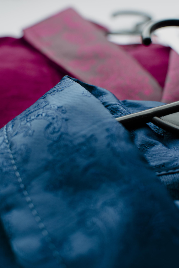 866 Noble Halat de baie de catifea De Lafense pentru bărbați - scurt, elegant, bumbac - denim