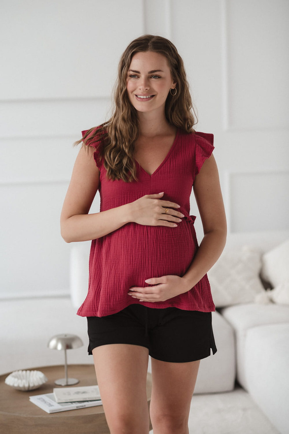 Bluza de maternitate si alaptare Milky Butterfly - confort si stil Milk&Love raspberry