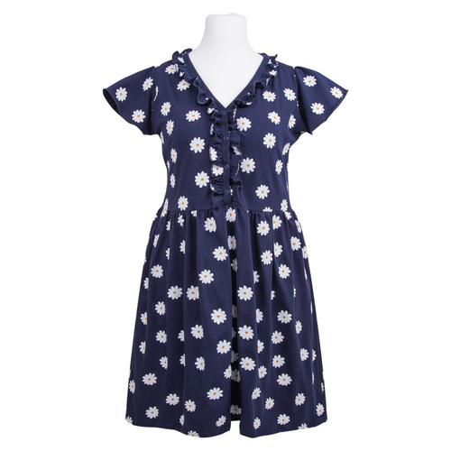 Cămașă de noapte de maternitate Linda Eevi - bleumarin cu margarete