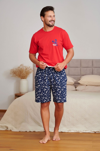 Pijamale bărbați Doctor Nap 7553 Sunny Coast din bumbac, pantaloni scurți
