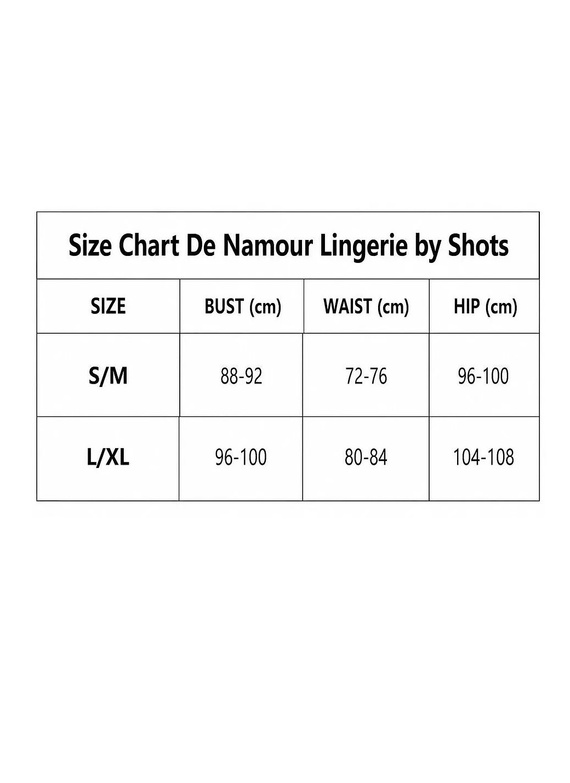 SHOTS De Namour DEN077 Body damă negru din dantelă cu plasă, fără armătură