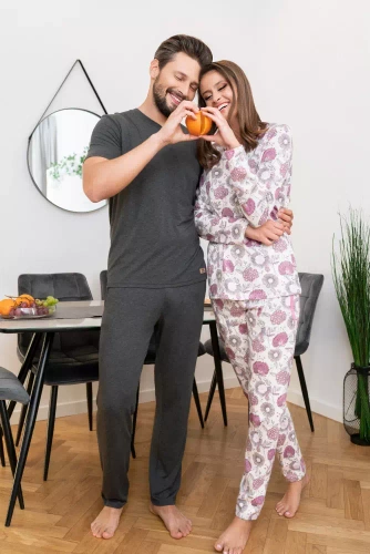 Pijama de damă cu mânecă lungă, pantaloni Lobelia Italian Fashion -