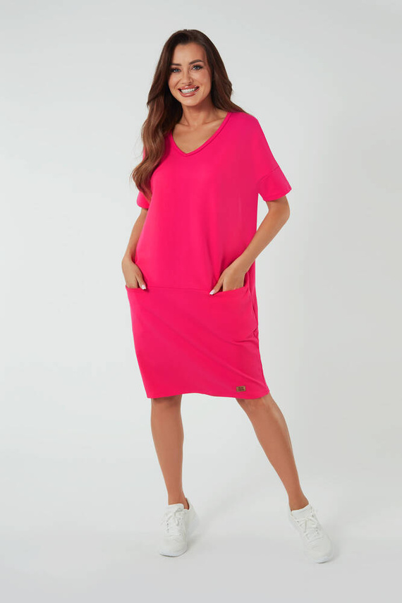 Tunică cu mânecă scurtă pentru femei Stella Italian Fashion - fucsia 