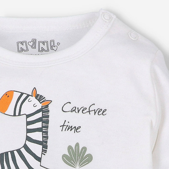 ABN-5324/ECR Body Zebra din bumbac organic Nini ecru