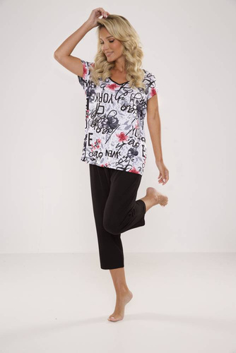 676 Pijama de damă cu talpă Forex - alb