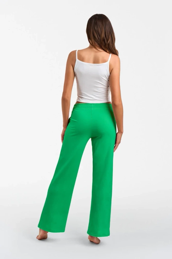 Alta Pantaloni de damă Italian Fashion - verde