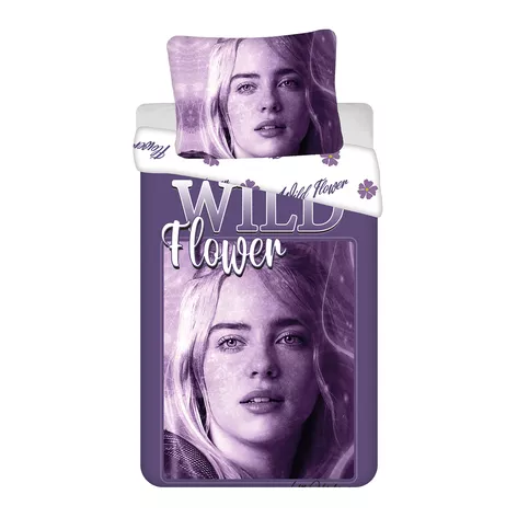 Lenjerie Billie Eilish 140x200 bumbac Jerry Fabrics cu fermoar