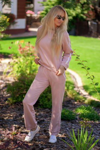 Set trening Antao Mirale dama, bumbac cu elastan, productie poloneza - roz