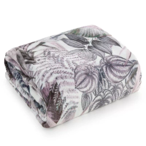 Davos 2 Cuvertura de pat frunze Eurofirany mov gri