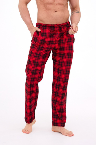 Pantaloni de pijama pentru bărbați Cornette 691/60 – lungi, în carouri, bumbac