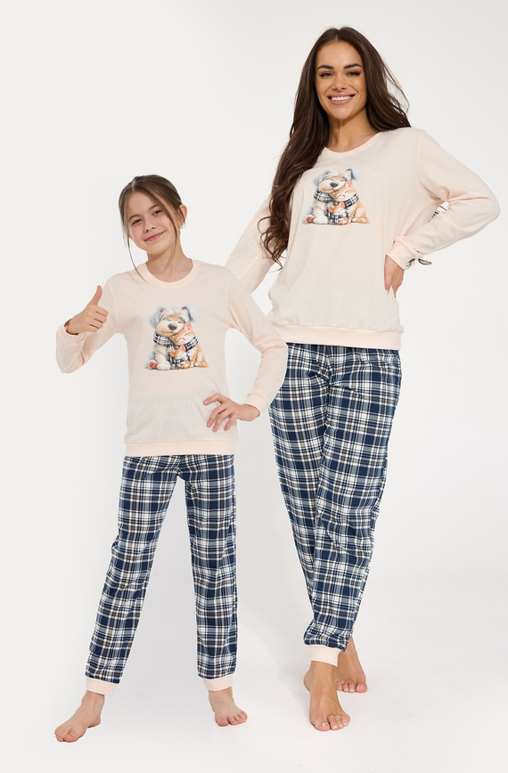 Pijamale damă Cornette Home Friends 671/478 ecru – 100% bumbac, pentru întreaga familie