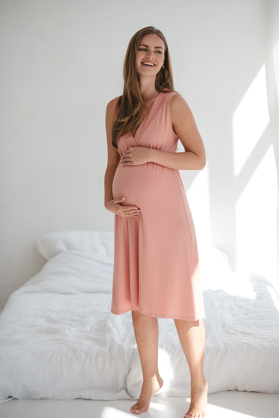 Star Light Cămașă de noapte pentru maternitate și alăptare, trandafir din plante Milk&Love - viscoză de bambus | Confort și feminitate