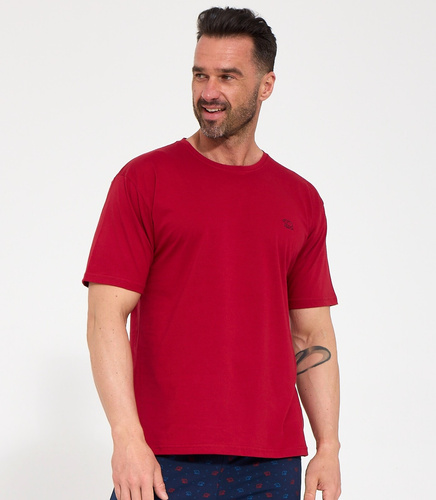 Cornette Wild Bear 2 326/347 Pijamale bărbați bordo 100% bumbac scurte