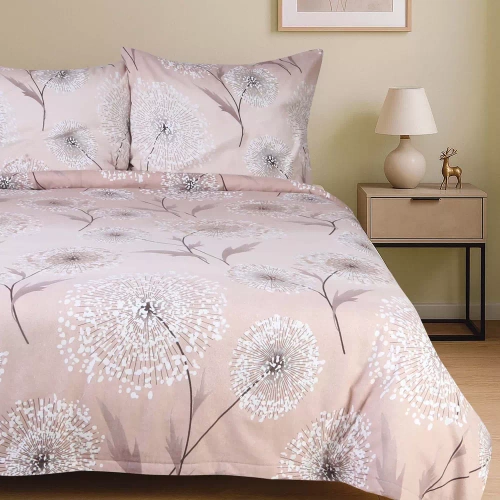 31513/1 Set de lenjerie de pat din flanel Flannellove Darymex păpădii bej – set, 100% bumbac, călduros și moale