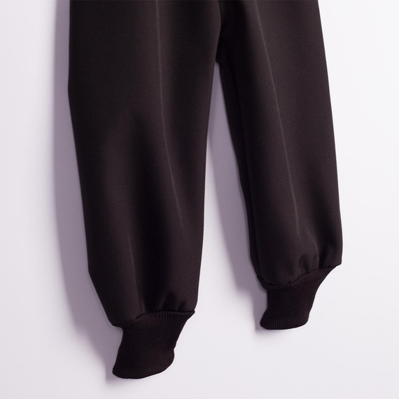 Nicol Pantaloni softshell copii 229055 polar talie înaltă cu manșete - negru