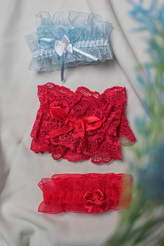 221 De Lafense jartieră din șifon - roșu