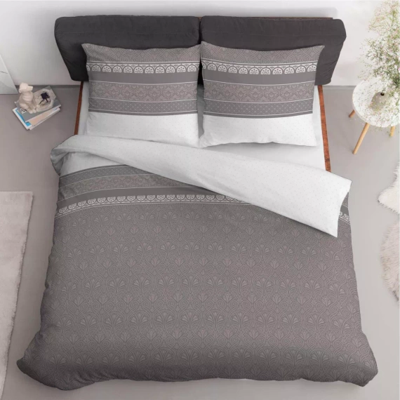 4823 B Home Satin Lenjerie de pat Satin, ornamente Detexpol, bej