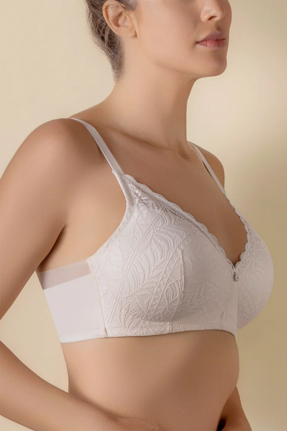 Selene Mireia sutien push-up fără armătură confort și dantelă roz rose