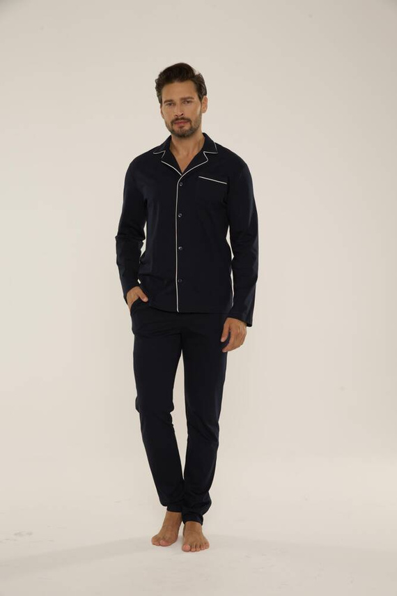 729 Norberto Pijama pentru bărbați De Lafense - albastru marin