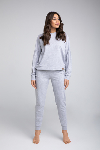Parma Ladies set cu mânecă lungă, pantaloni Italian Fashion - gri