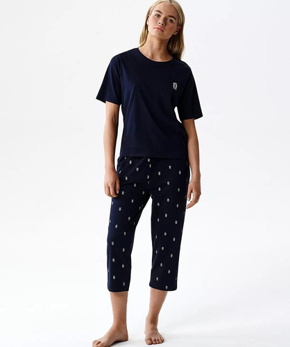 Pijama damă Atlantic NLP-511 bumbac 100% confort pantaloni 3/4