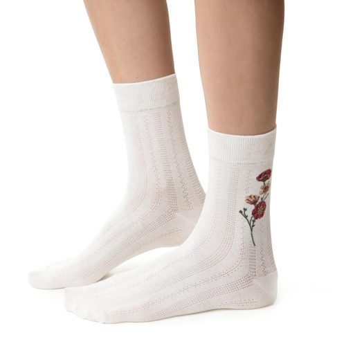 Șosete damă Steven Planeta Ziemia art.017 ecru 041 – bumbac, modele, confort zilnic