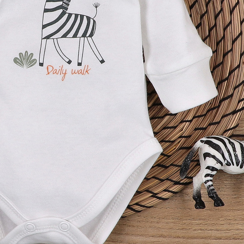 ABN-5322/ECR Body plic din bumbac organic ecru Zebra Nini