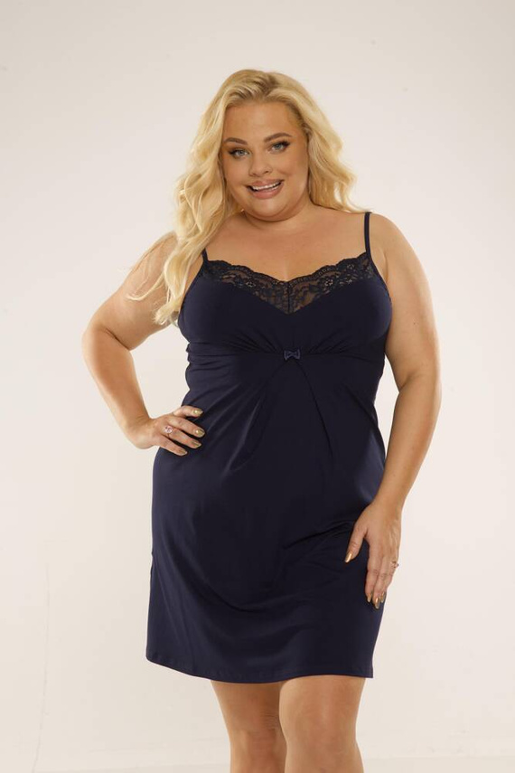 995 Cămașă de noapte Chantal - albastru marin