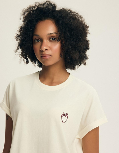 Pijama damă Henderson Evika 44464 – bumbac, broderie fructe, șorturi