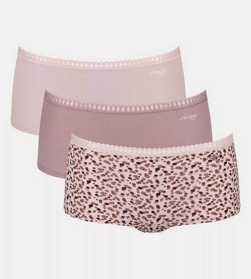 Pantaloni scurți pentru damă GO Crush Short C3P Pachet de 3 Sloggi - bej