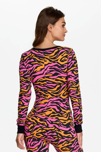 28 Salopetă de damă Zebra Bonamera, roz și portocaliu
