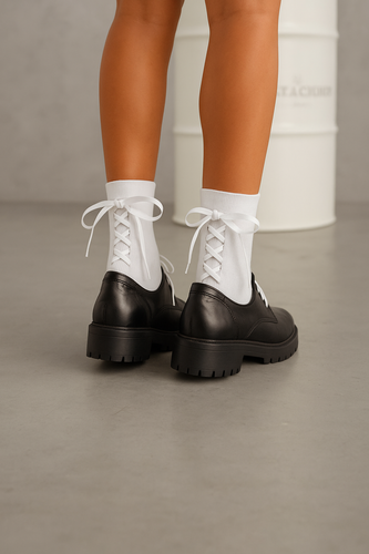 1597.001 Ciorapi dama cu siret Milena - alb 2