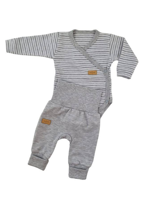 Pantaloni scurți din bumbac "Lines" Terjan - gri