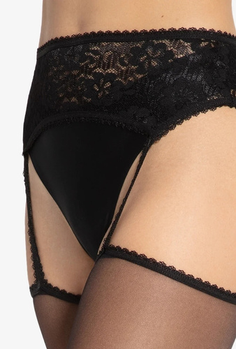 Gatta Babette 02 Strip Panty Nero – colanți damă cu dantelă Lycra