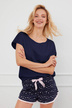 Piżama krótka - granatowy