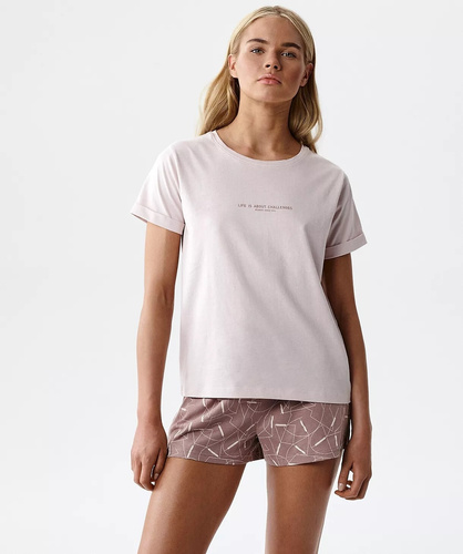 Atlantic NLP-508 Pijama Damă 100% Bumbac Set Scurt