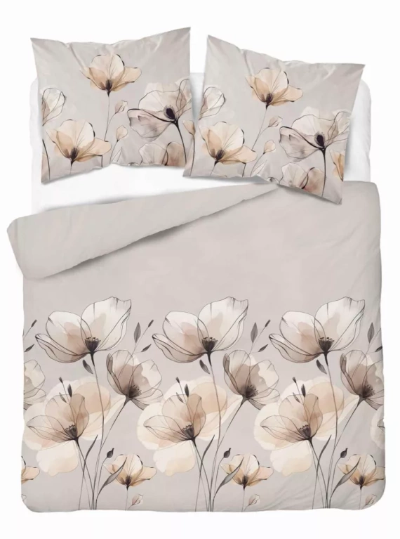 5492 B Detexpol Satin Stories lenjerie de pat satin cappuccino | 100% bumbac, țesătură din satin, fermoar, ambalaj cadou