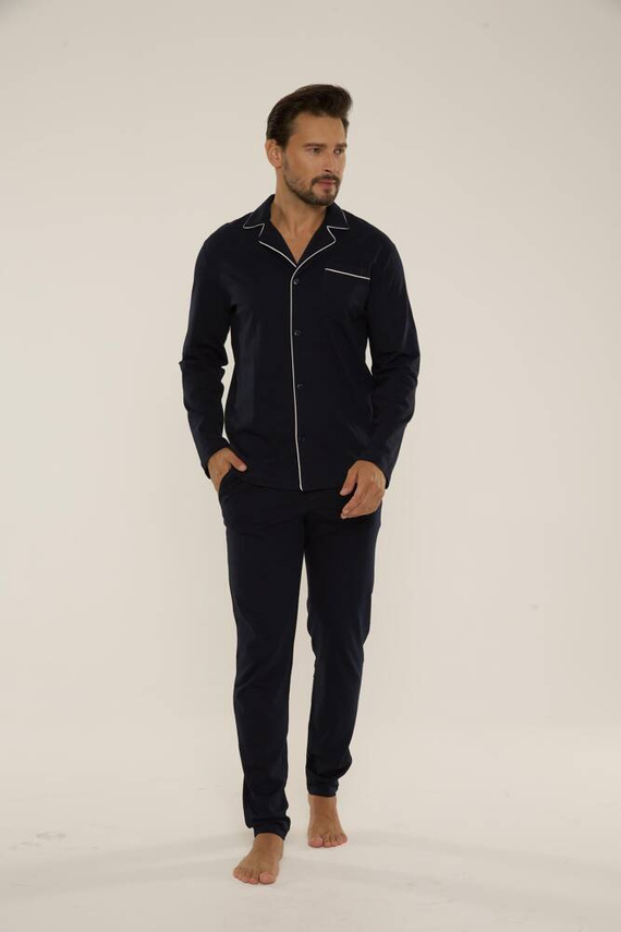 729 Norberto Pijama pentru bărbați De Lafense - albastru marin