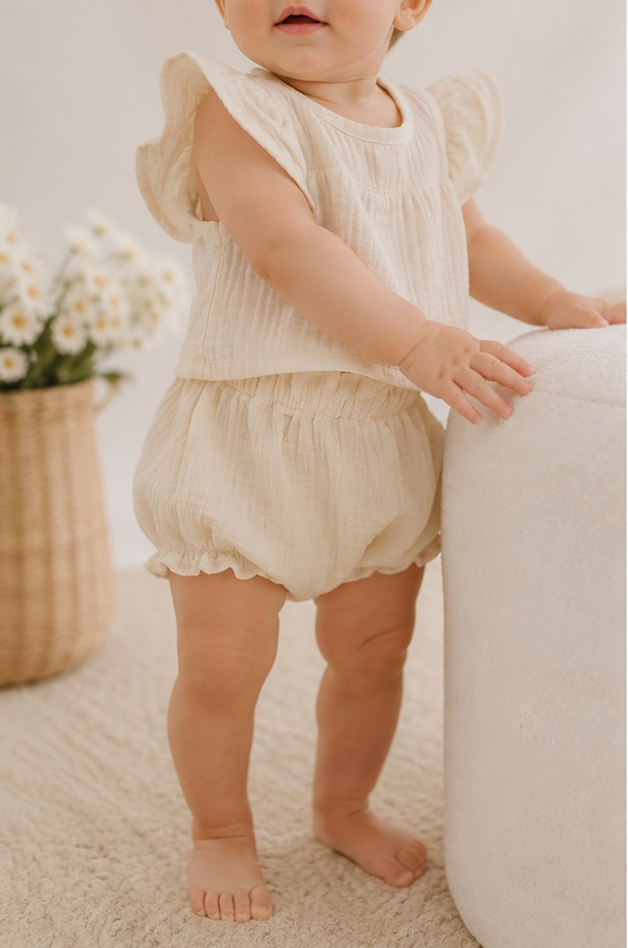 Mamatti BY50003 bloomers din muselină pentru bebeluși ușori de vară