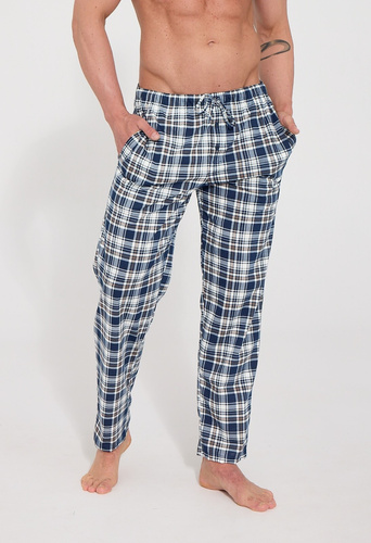 Pantaloni pijama bărbați Cornette 691/63 100% bumbac carouri buzunare