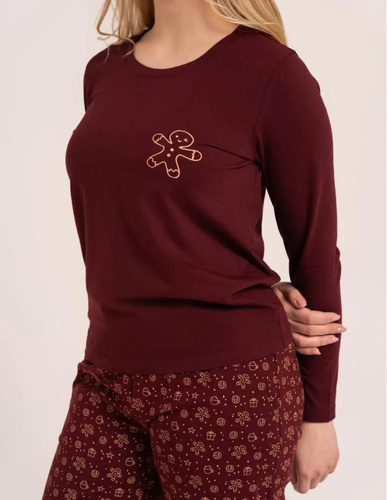 Moraj PDD4300-025 Pijamale damă bleumarin 95% bumbac, de Crăciun
